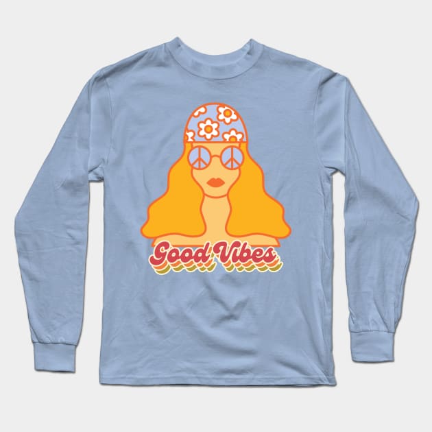 Good Vibes Hippie Girl Tee! Long Sleeve T-Shirt by SocietyTwentyThree